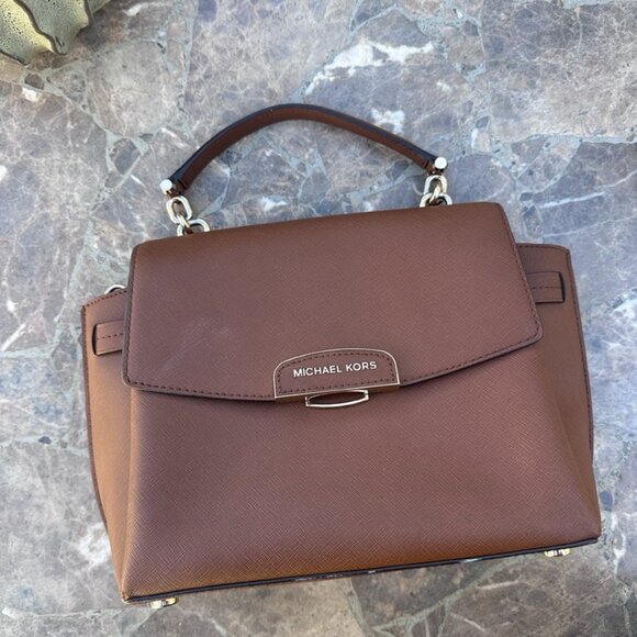 Michael Kors Sheila Satchel Small Purse Handbag Crossbody  Michael Kors Brown Mini Rochelle Top Handle Satchel Purse
